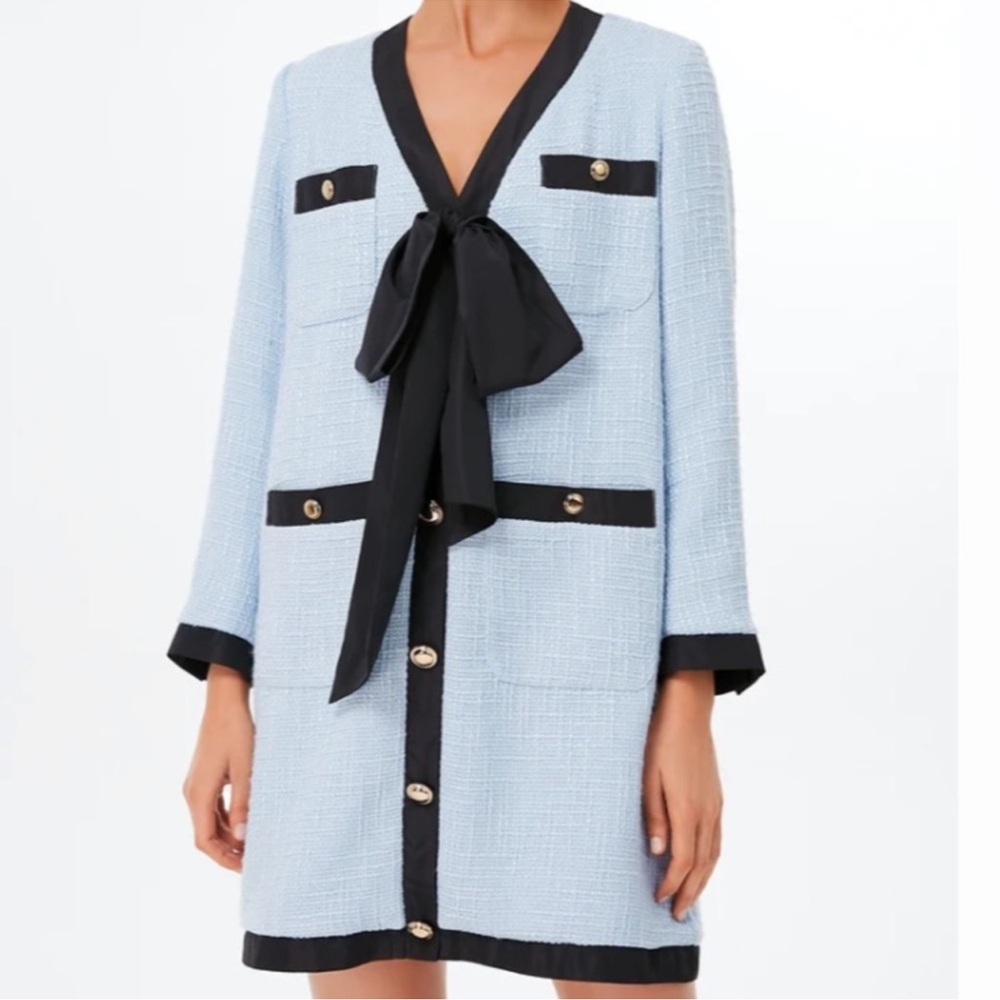 Elegant light Blue Women's coco tweed